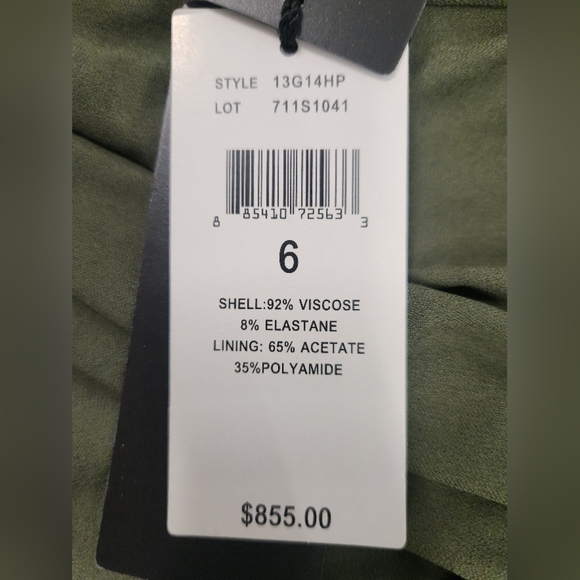 NWT Ralph Lauren Black Label Green Ruched Pencil Skirt Size 6  $855 - Picture 10 of 11